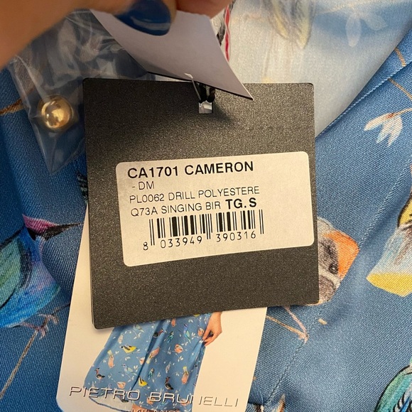 🚺 Pietro Brunelli blue singing bird tunic - Picture 7 of 11